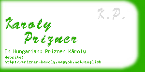 karoly prizner business card